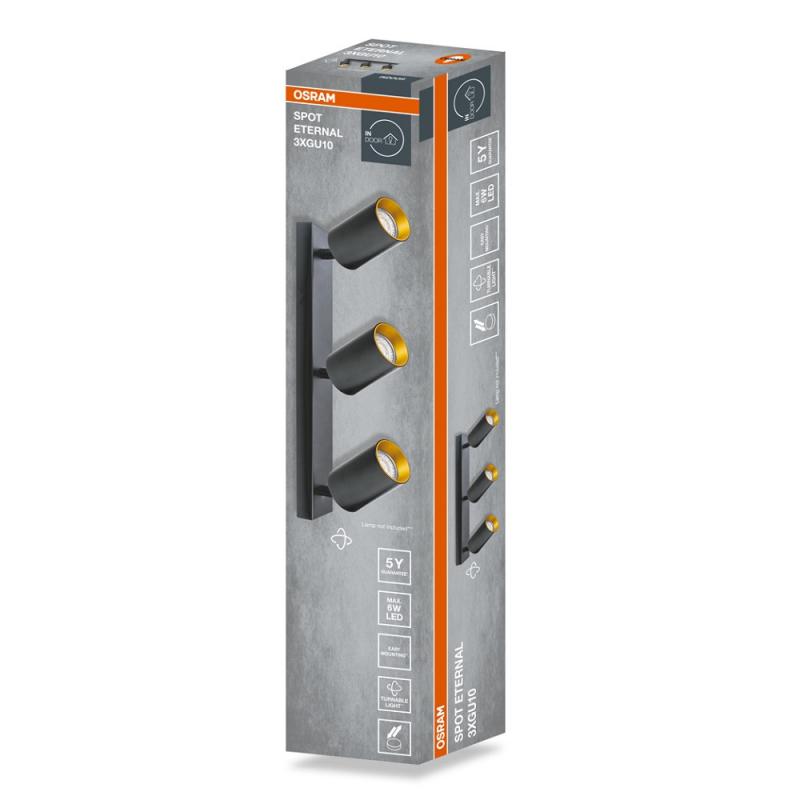 OSRAM LED SPOT ETERNAL BLACK AND GOLD 3XGU10