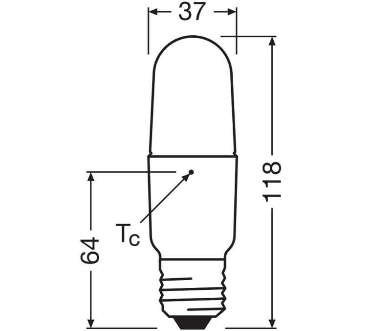 OSRAM E27 LED Star Classic Stick 8,5W 2700K 806lm matt  wamrweiß