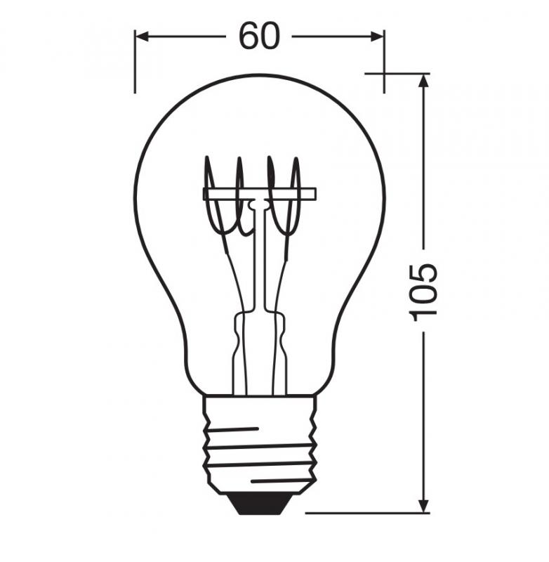 2er Pack OSRAM E27 Lampe Vintage 1906 LED Classic A35 Slim Filament DIMMABLE 4,8W 2200K Gold