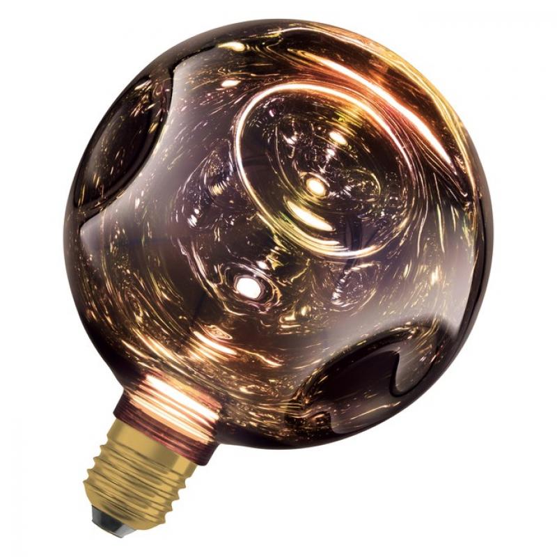 OSRAM DECOR LED Flat Lamp 3,5W 827 E27 Electro Glass Medium Black nicht dimmbar
