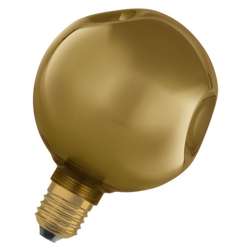 OSRAM DECOR LED Flat Lamp 3,5W 827 E27 Electro Glass Small Gold nicht dimmbar