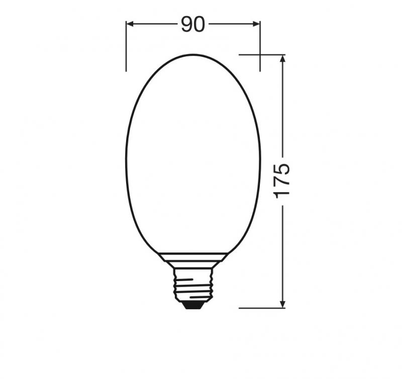 OSRAM DECOR LED Flat Lamp 3,5W 827 E27 Cracked Glass Long Orange nicht dimmbar