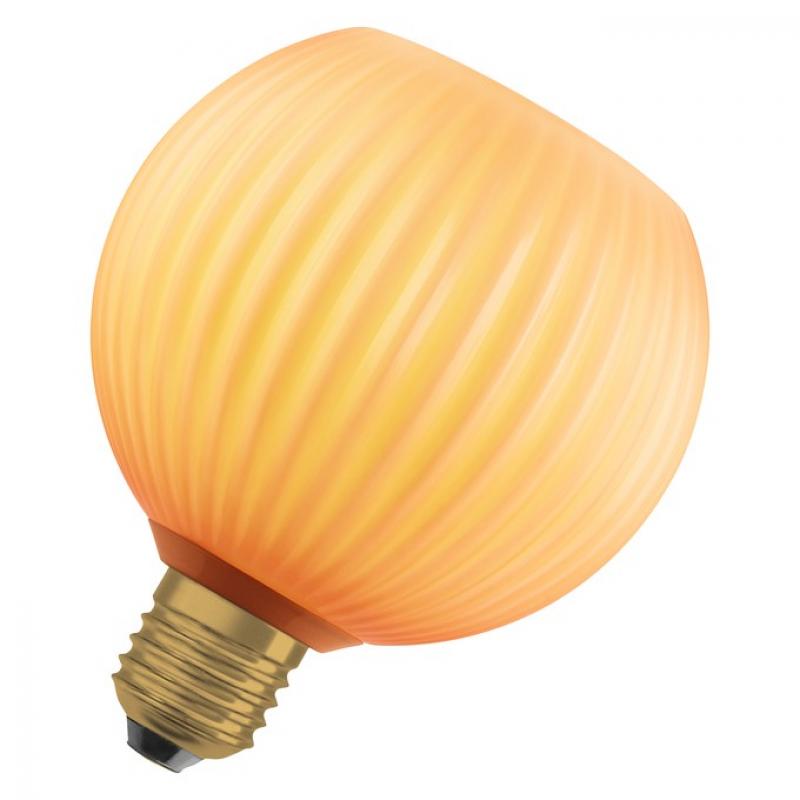 OSRAM E27 LED Dekor Flat Lamp 3,5W 827 nicht dimmbar Glas Globe orange 300 lm