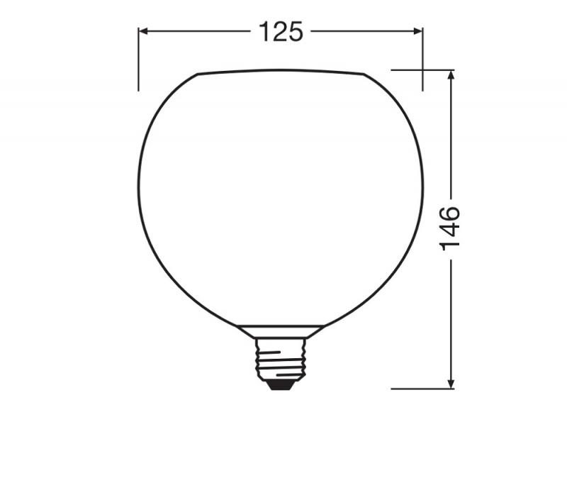 OSRAM E27 LED Dekor Flat Lamp 3,5W 827 nicht dimmbar Glas Globe orange 300 lm