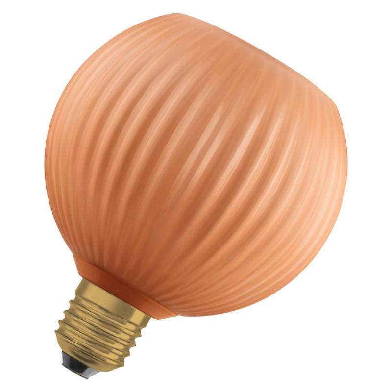 OSRAM E27 LED Dekor Flat Lamp 3,5W 827 nicht dimmbar Glas Globe orange 300 lm