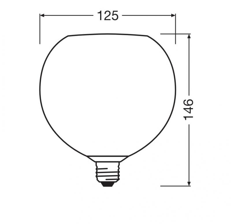 OSRAM E27 LED Dekor Flat Lamp 3,5W 827 nicht dimmbar Glas Globe grün 300 lm