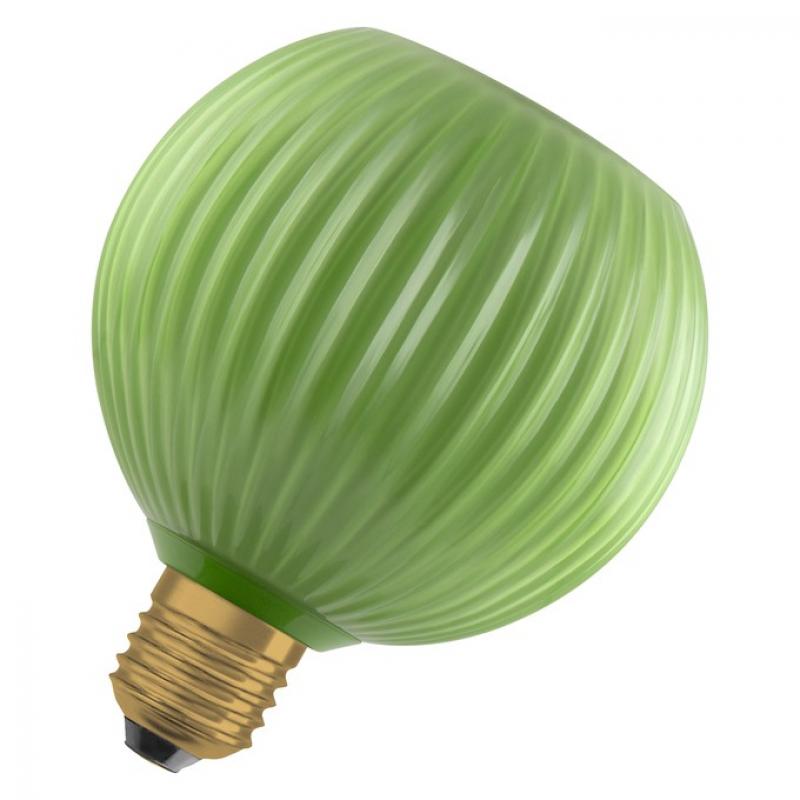 OSRAM E27 LED Dekor Flat Lamp 3,5W 827 nicht dimmbar Glas Globe grün 300 lm