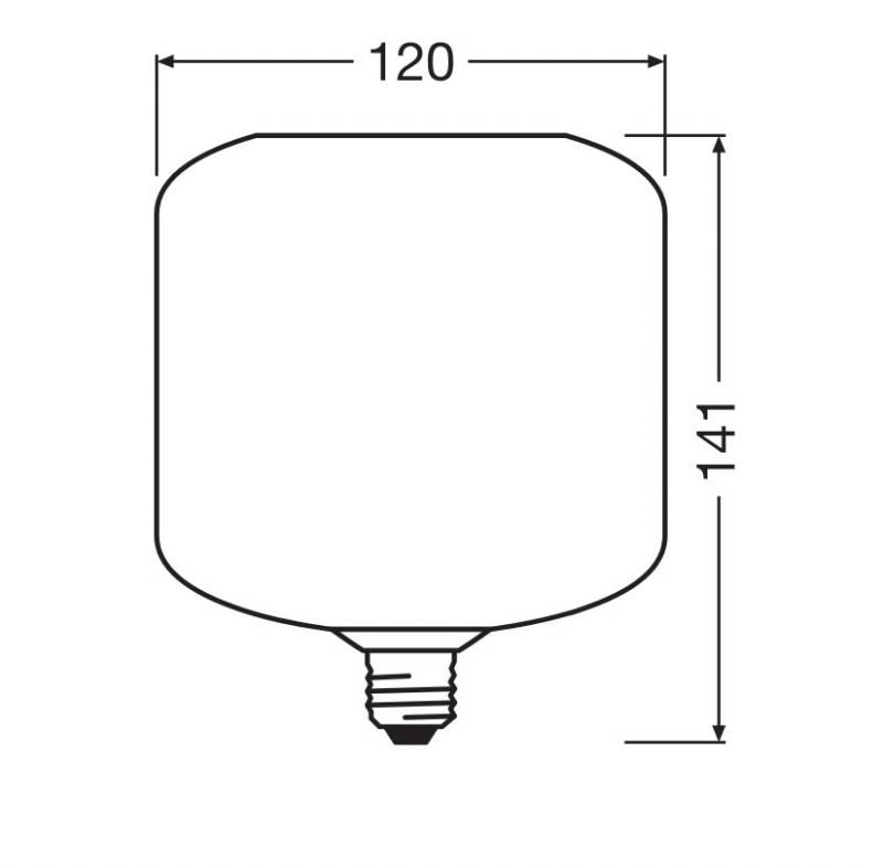 OSRAM E27 LED Dekor Flat Lamp 3,5W 827 nicht dimmbar Glas Square grün 300 lm