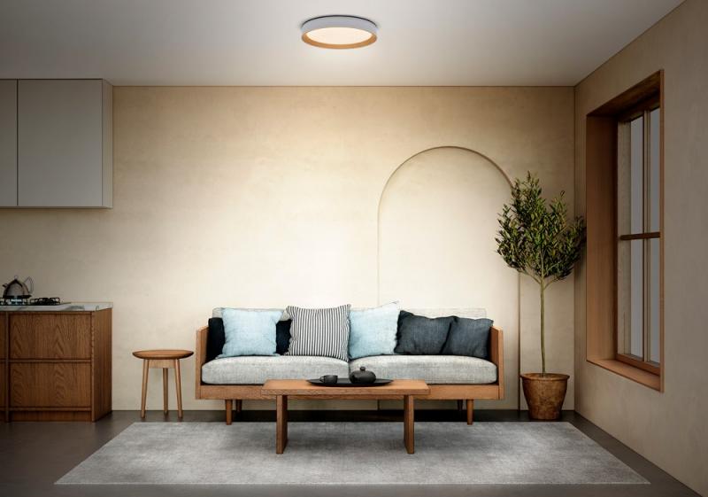 OSRAM ORBIS LARIOS 290mm 16W CLICK DIM 830 HOLZDEKOR WEISS DECKENLAMPE