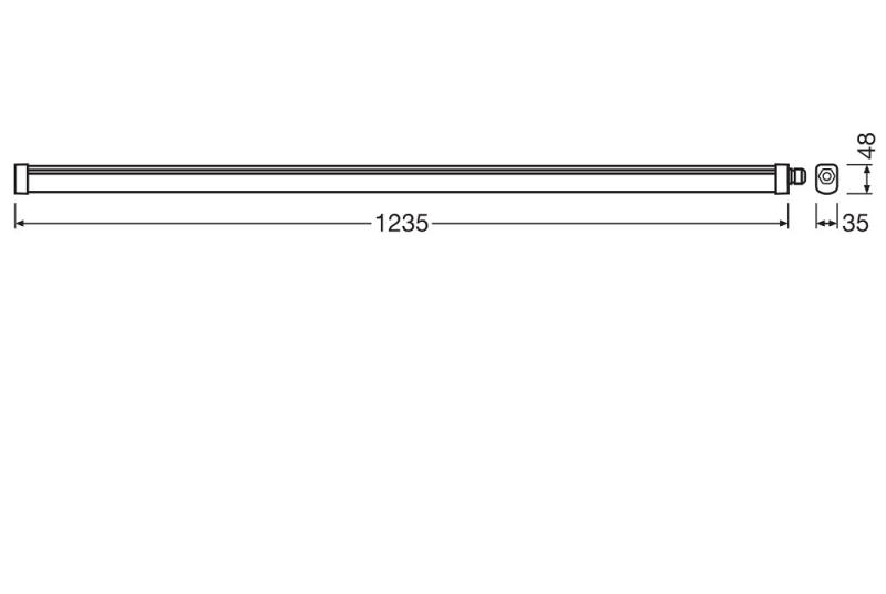 120cm LEDVANCE DampProof Slim Value 1200 29W 4000K IP65  LED Feuchtraumleuchte