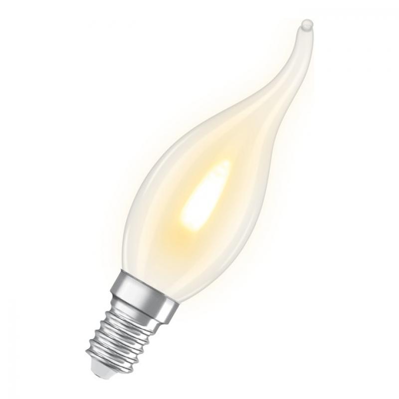 OSRAM E14 LED Classic BA35 Flame 1W 1800K 35lm matt – Flammeneffekt Lampe