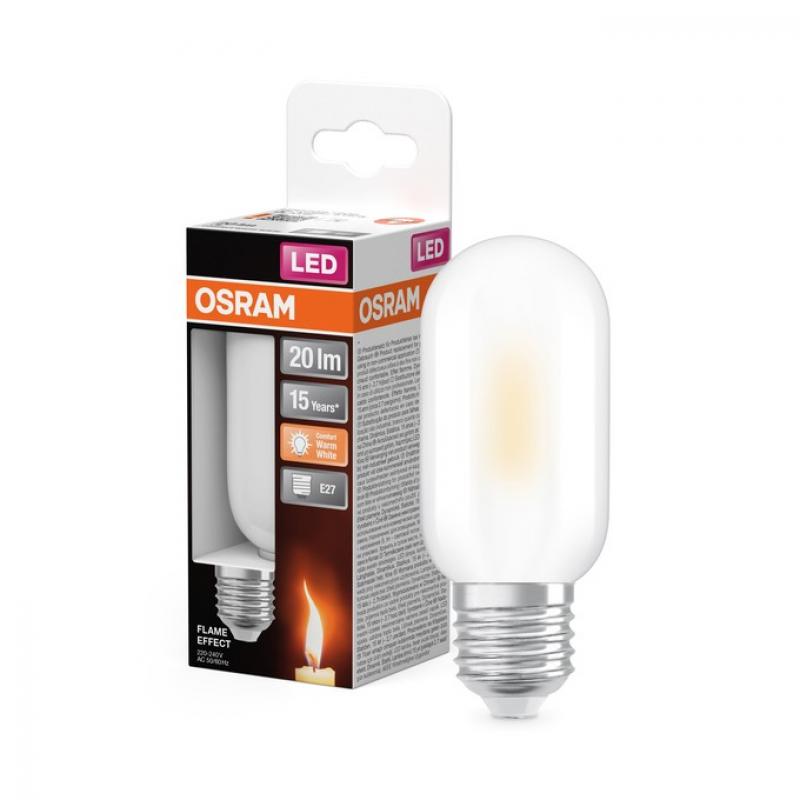 OSRAM E27 LED Flame Stick 1W 1800K 20lm matt – Flammeneffekt Lampe