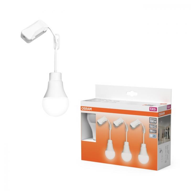 3er Set OSRAM Renovierungslampe 13W 4000K 1521lm mit Anschlussklemme