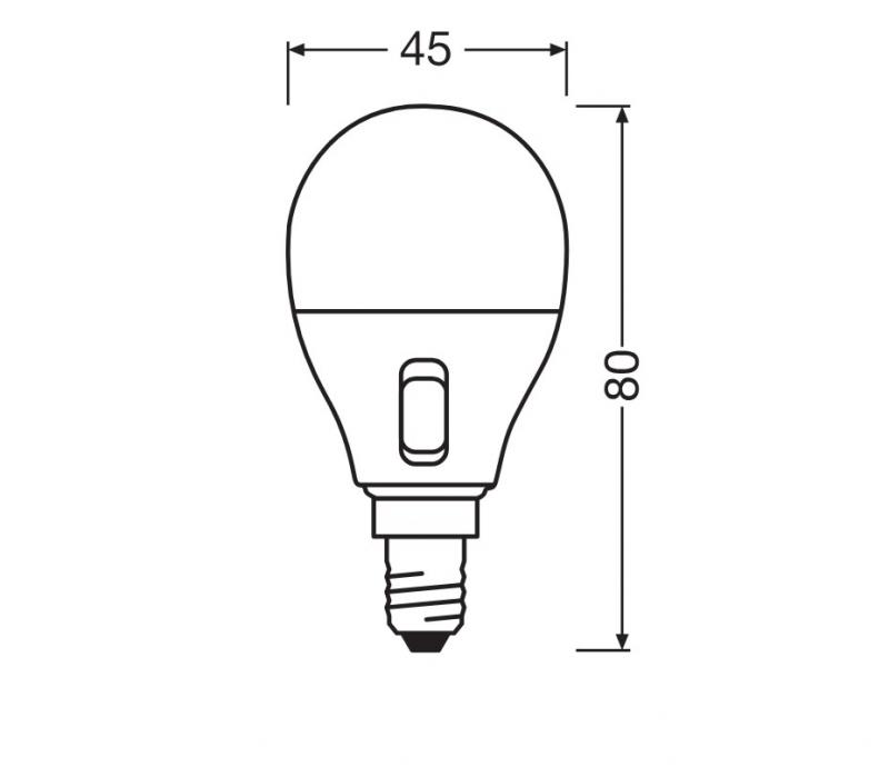 OSRAM E14 LED Lampe Classic P40 CCT Select 4,9W wie 40W dimmbar matt 470 lm 2700K–6500K