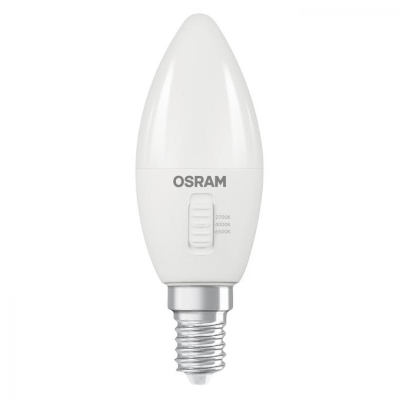 OSRAM E14 LED Lampe Classic B40 CCT Select 4,9W wie 40W dimmbar matt 470 lm 2700K–6500K