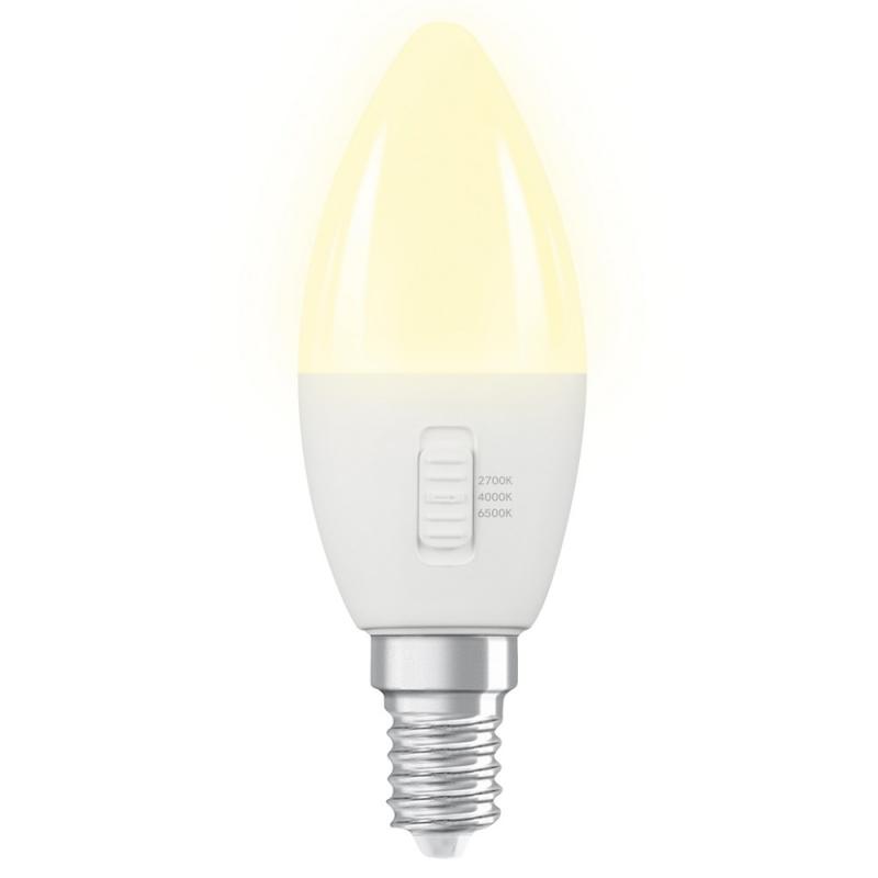 OSRAM E14 LED Lampe Classic B40 CCT Select 4,9W wie 40W dimmbar matt 470 lm 2700K–6500K