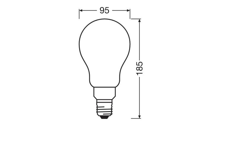 OSRAM E27  LED SUPERSTAR CLASSIC A 200 Lampe dimmbat 24W wie 200W 827 Matt 2700K 3452 lm Warmweiß