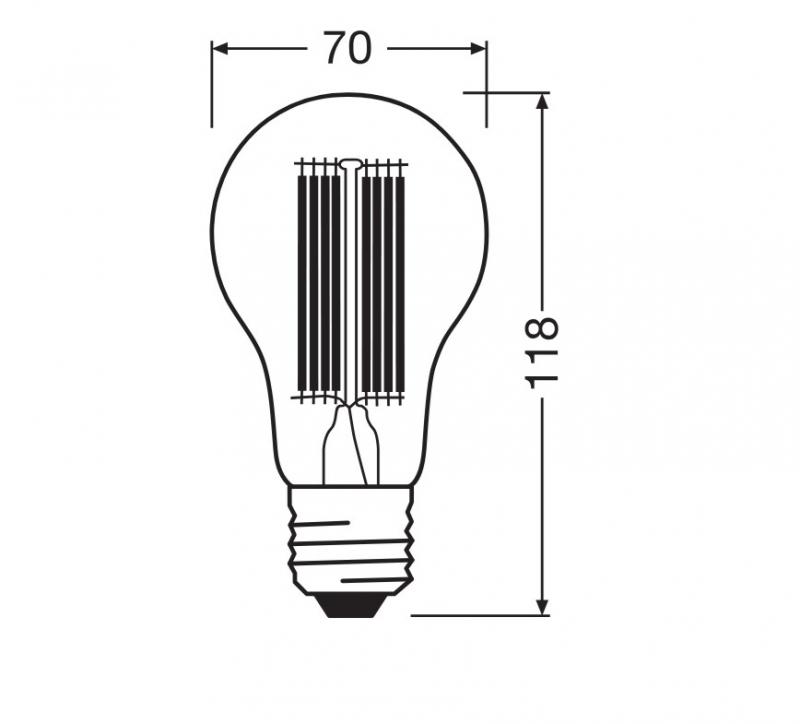 OSRAM E27 LED Lampe Star Classic A150 Filament 17W wie 150W klar 2452 lm 4000K