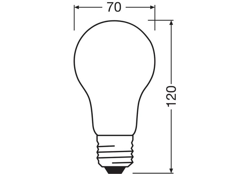 OSRAM E27 LED Lampe Star Classic A150 Filament 17W wie 150W matt 2452 lm 6500K Tageslichtweiß
