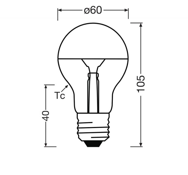 OSRAM E27 LED Superstar Classic A Mirror COB 7W warmweiß 700lm Gold – dimmbar