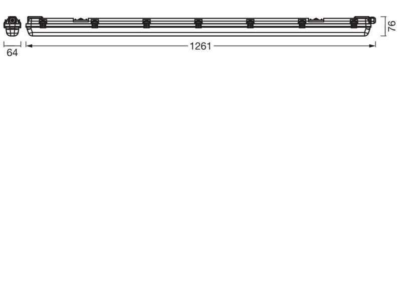 OSRAM Submarine PRO Advanced 120cm Sensor 19W 840 IP65 Feuchtraumleuchte