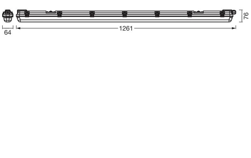 OSRAM Submarine PRO Advanced Thruwiring 120cm 18W IP65 Feuchtraumleuchte - Durchgangsverdrahtung