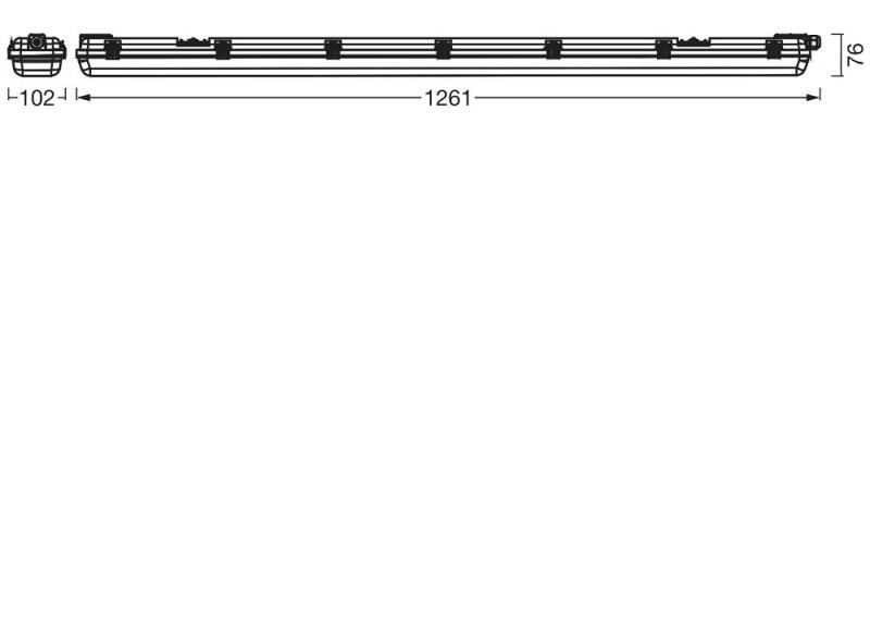 OSRAM Submarine PRO LED Feuchtraumleuchte 120cm 2x18W 840 IP65