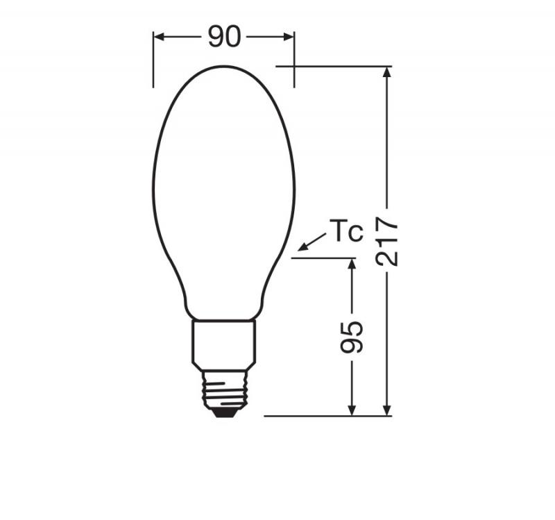 Ledvance E27 HQL LED Straßenlampe P 32W 827 E27 2700K IP65