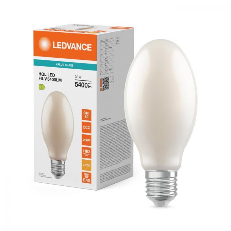Ledvance E40 HQL LED Straßenlampe P 32W 827 E40 2700K IP65