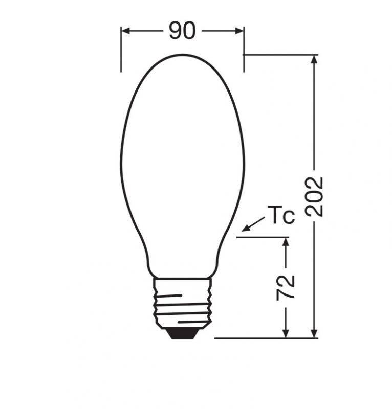 Ledvance E40 HQL LED Straßenlampe P 32W 827 E40 2700K IP65