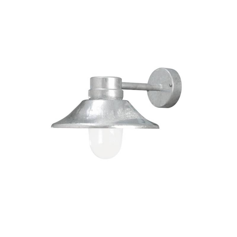 Konstsmide 412-320 Vega Wandleuchte galvanisierter Stahl, klares Glas, handmade in EU