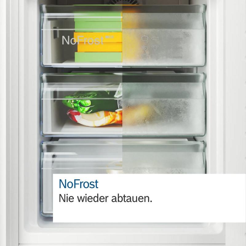 BOSCH Serie 6 Freistehende Kühl-Gefrier-Kombination mit Gefrierbereich unten 203 x 70 cm Edelstahl (mit Antifingerprint) - Kühlschrank