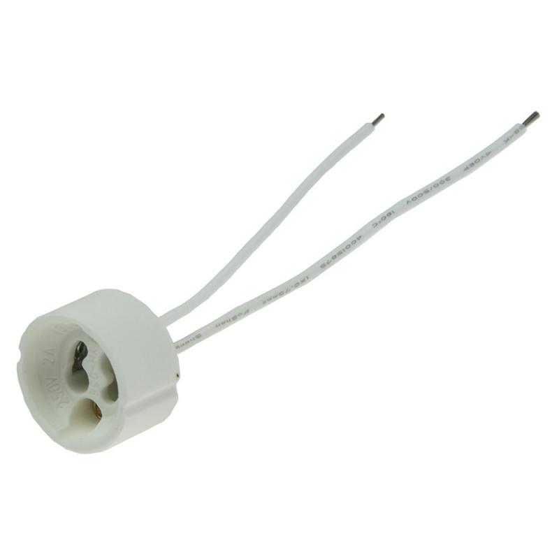 1 Stück ChiliTec GU10 Lampenfassung, 230V / 100Watt Keramik Fassung mit 11cm Kabel