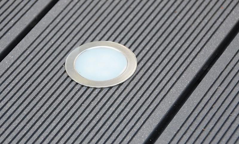 ChiliTec LED Boden Einbauleuchte "EBL Slim WW" IP67,1W, 50lm, Alu matt, warmweiß, Ø55mm
