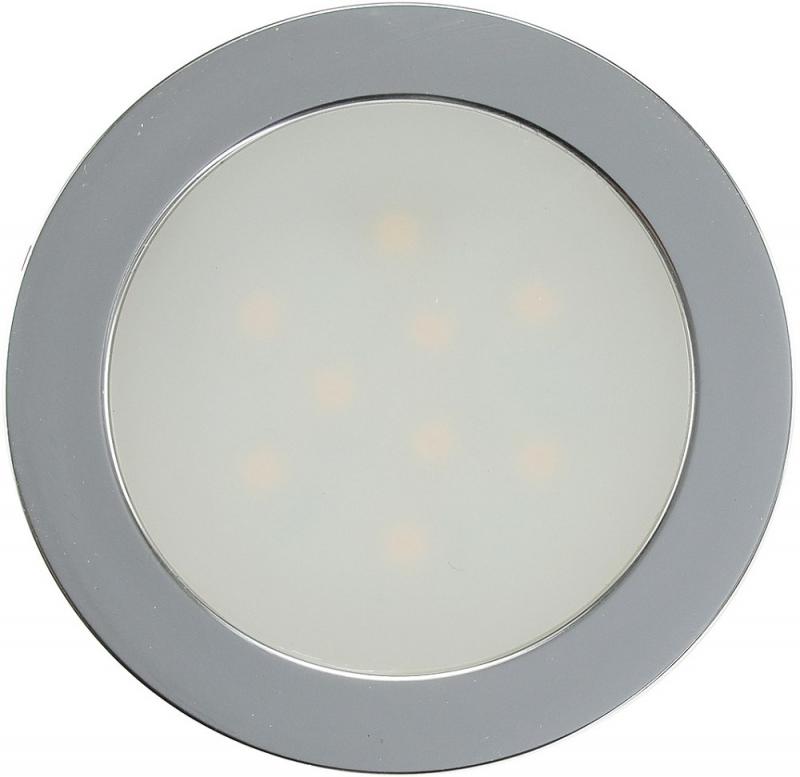 ChiliTec LED Boden Einbauleuchte "EBL Slim WW" IP67,1W, 50lm, Alu matt, warmweiß, Ø55mm