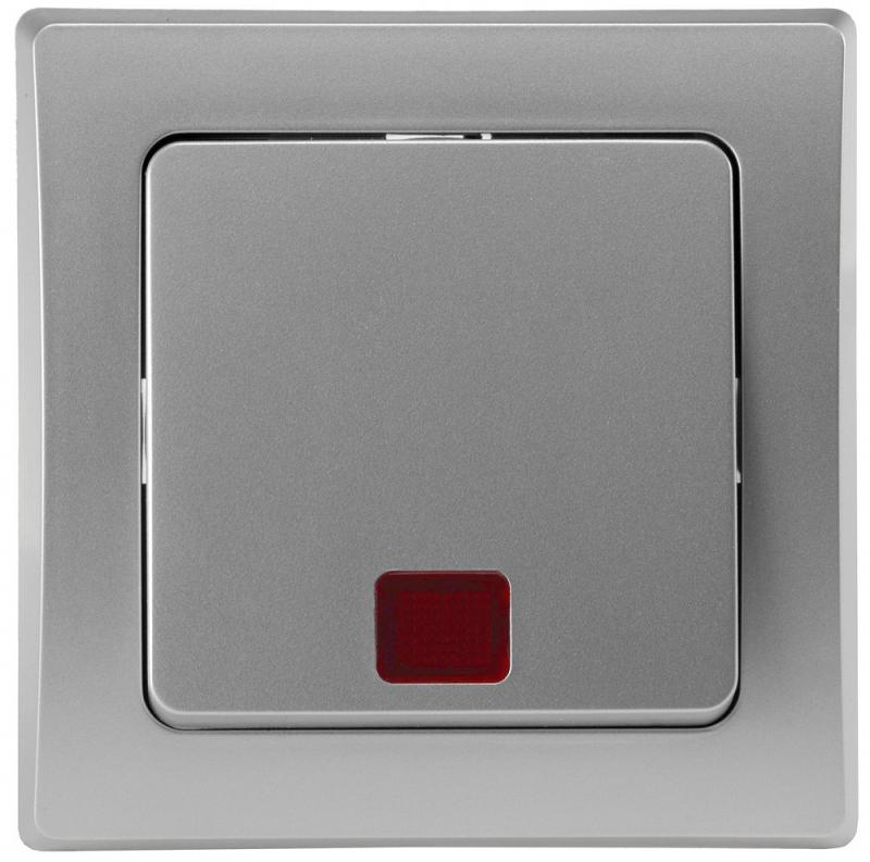 ChiliTec DELPHI 22791 Netzwerkdose 2-fach CAT6, Silber, Unterputz, inkl. Rahmen