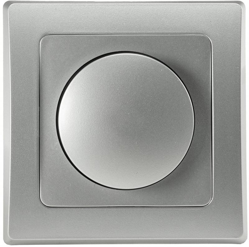 ChiliTec DELPHI 21660 LED-Dimmer 3–60 W, 250 V, Silber, Unterputz, 2-Draht