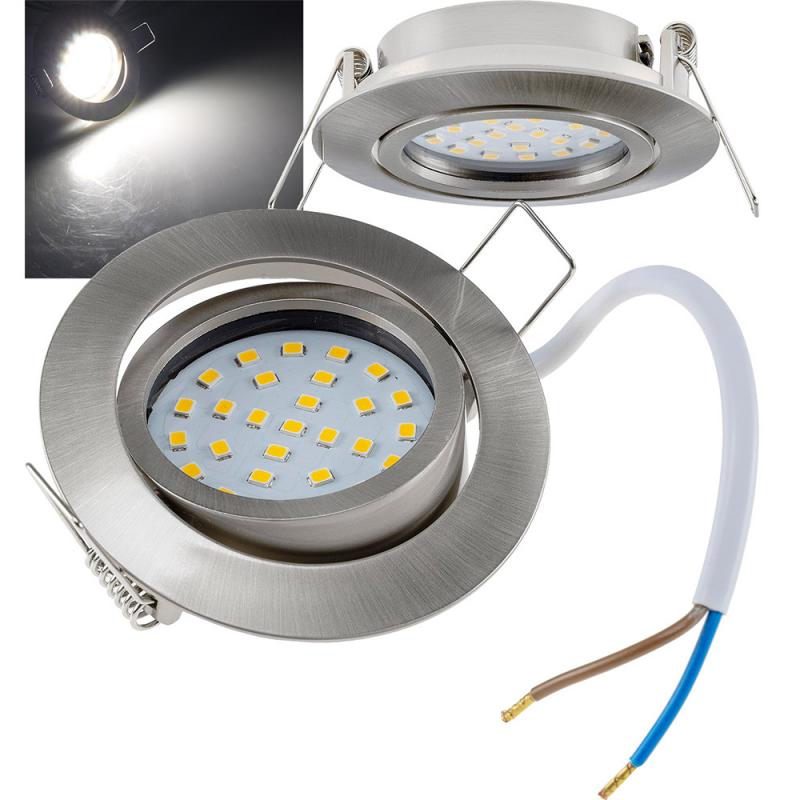 ChiliTec LED-Einbauleuchte "Flat-26" neutralweiß 80x26mm, 3W, 390lm, Edelstahl gebürstet