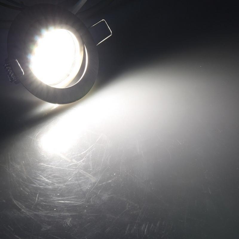 ChiliTec LED-Einbauleuchte "Flat-26" neutralweiß 80x26mm, 3W, 390lm, Edelstahl gebürstet