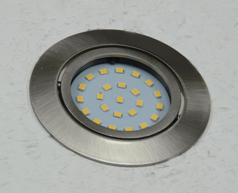 ChiliTec LED-Einbauleuchte "Flat-26" neutralweiß 80x26mm, 3W, 390lm, Edelstahl gebürstet