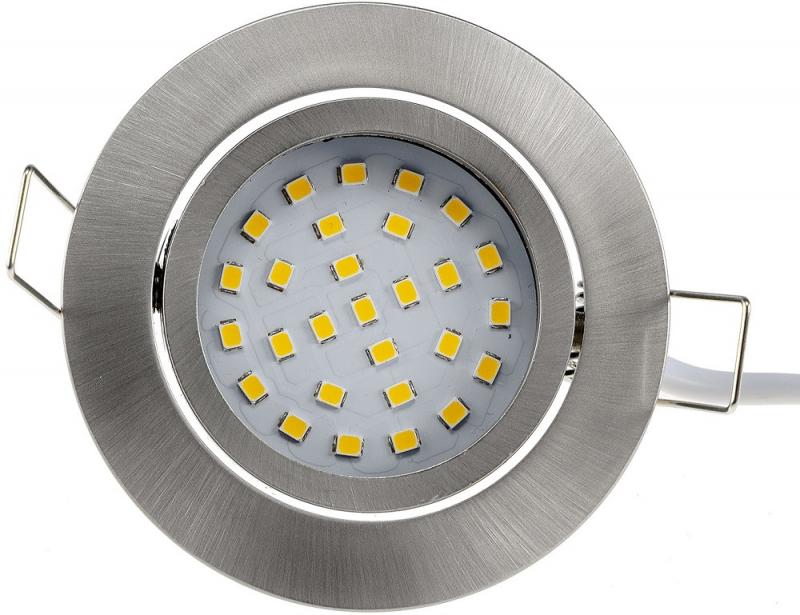 ChiliTec LED-Einbauleuchte "Flat-26" neutralweiß 80x26mm, 3W, 390lm, Edelstahl gebürstet