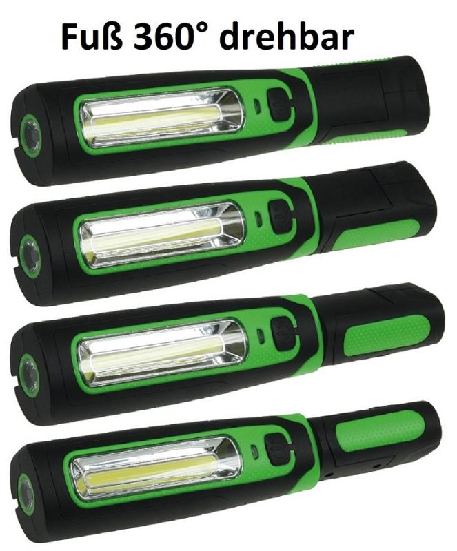 ChiliTec LED Stableuchte mit Akku "FlexiLED 300" Akku, Magnethalter, 3W,IP44