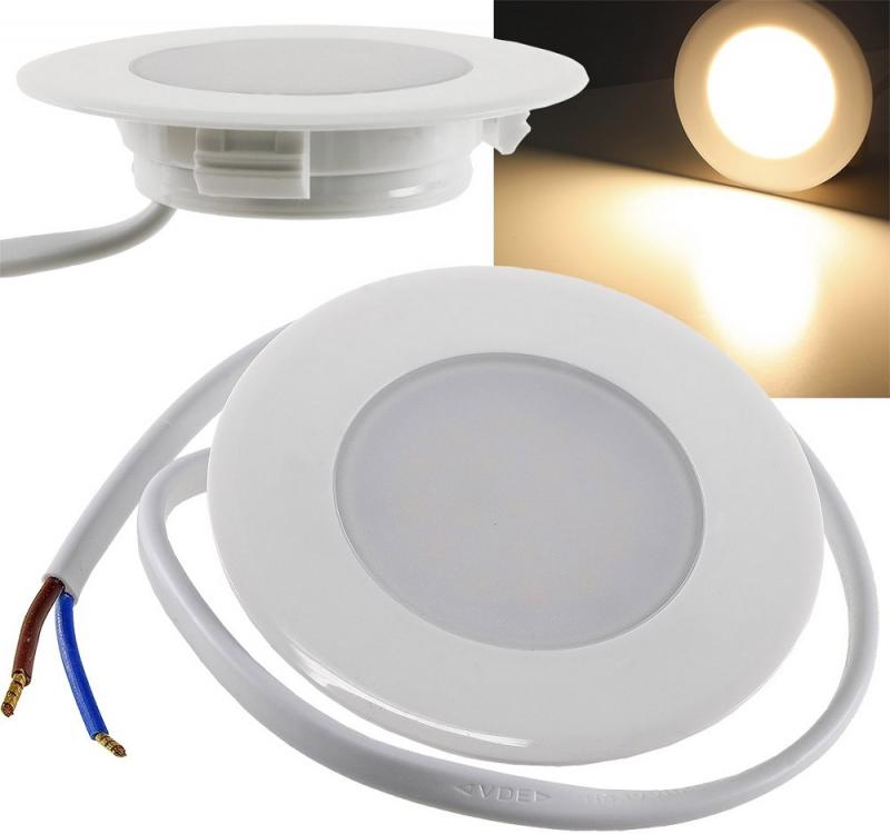 ChiliTec LED-Einbauleuchte "EBL-HV65w", weiß 230V, 2W, 2900K, 230lm, warmweiß