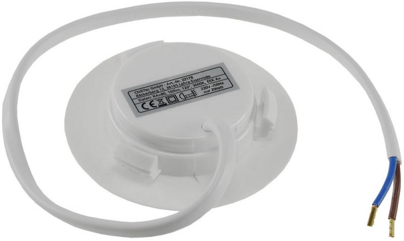 ChiliTec LED-Einbauleuchte "EBL-HV65w", weiß 230V, 2W, 2900K, 230lm, warmweiß