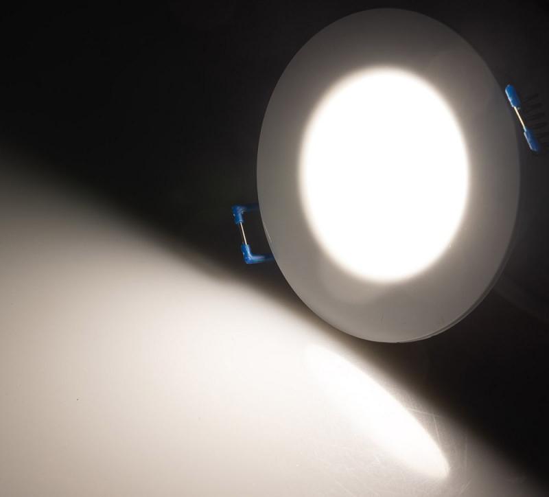 ChiliTec LED-Einbauleuchte "Flat-30 FR-R" 4200K Ø85x30mm, 5W, 500lm, IP44, rund, weiß