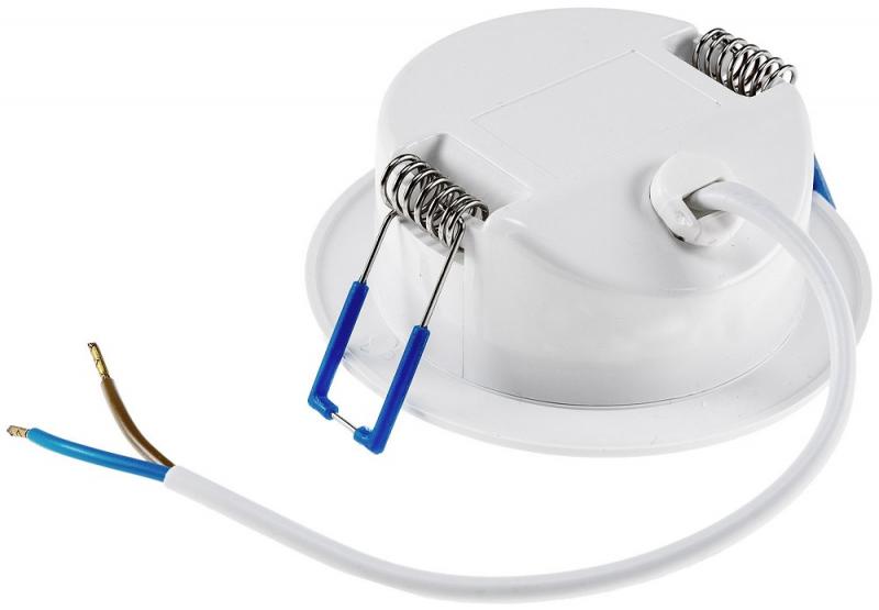 ChiliTec LED-Einbauleuchte "Flat-30 FR-R" 4200K Ø85x30mm, 5W, 500lm, IP44, rund, weiß