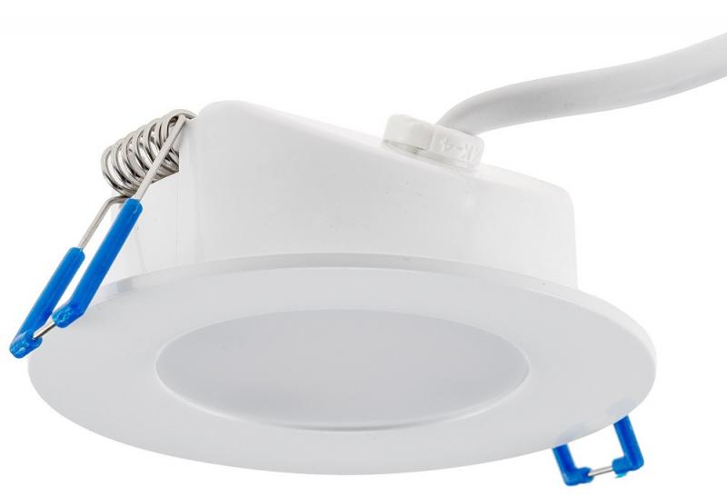 ChiliTec LED-Einbauleuchte "Flat-30 FR-R" 4200K Ø85x30mm, 5W, 500lm, IP44, rund, weiß