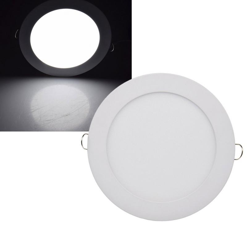 ChiliTec LED Licht-Panel "QCP-17R", Ø 17cm 230V, 12W, 1020Lumen,4200K / neutralweiß