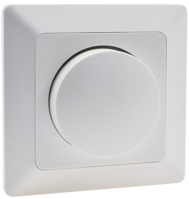 ChiliTec MILOS Dimmer für LED Lampen weiß matt 250V~/ 3-60W, inkl. Rahmen, UP
