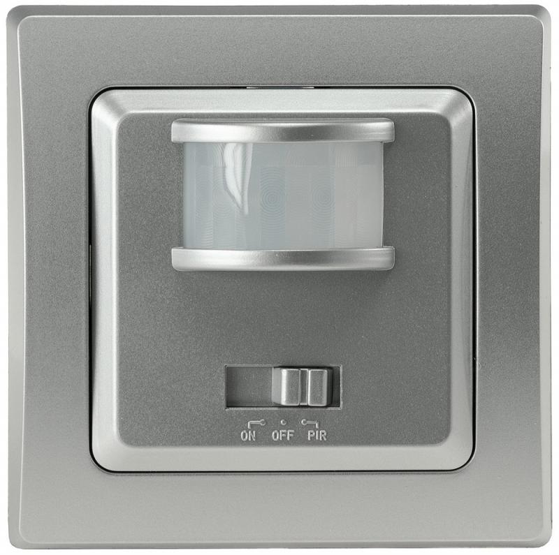 ChiliTec DELPHI 23010 Bewegungsmelder 160°, Silber, 250 V, LED-geeignet, Unterputz, 2-Draht
